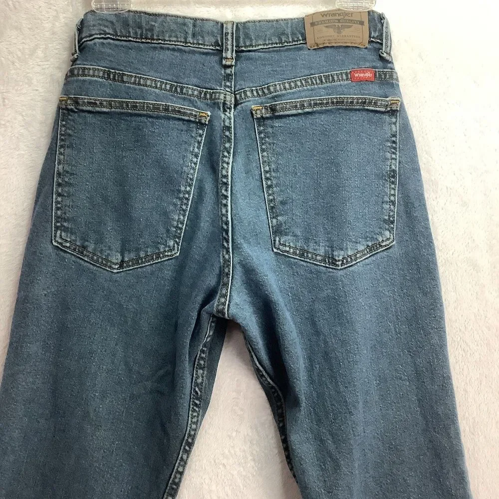 WRANGLER Boys Youth Size 16 Husky Classic Boot Adjustable Waist Blue Jeans